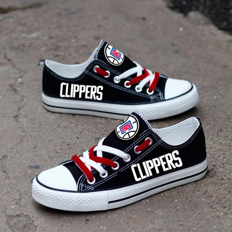 Women's Los Angeles Clippers Repeat Print Low Top Sneakers 001